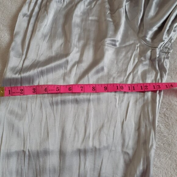 PJ Harlow Women's Size Large Dark Silver Jolie Capri Satin Pajama Pants - Picture 14 of 14